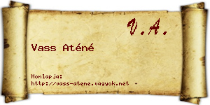 Vass Aténé névjegykártya